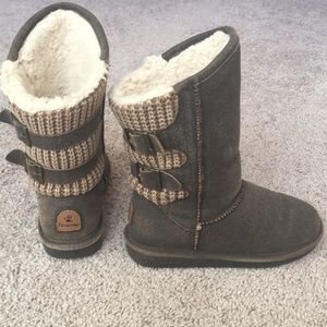 BEARPAW Boshie brown winter boot with buckles
